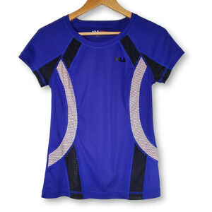 Fila Sport Running Short Sleeve T-shirt Blue Size XS